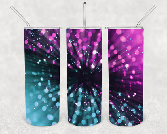 Bokeh Blast 20oz Skinny Tumbler Design for Sublimation