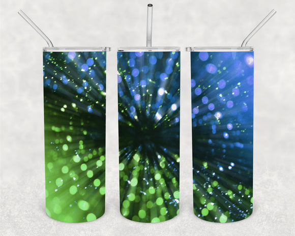 Bokeh Blast Hawks 20oz Skinny Tumbler Design for Sublimation