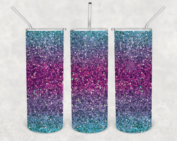 Mermaid Ombre Glitter Tumbler | Personalized Tumbler