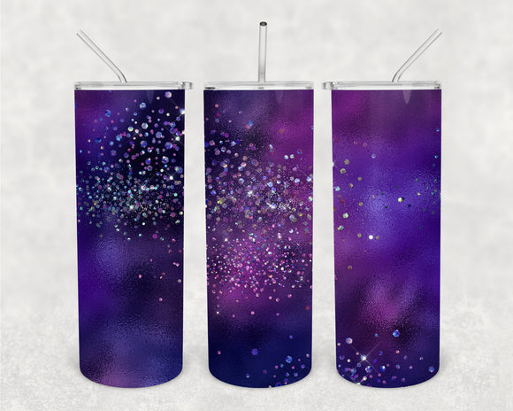 Mystic Glitter 20oz Skinny Tumbler Design for Sublimation