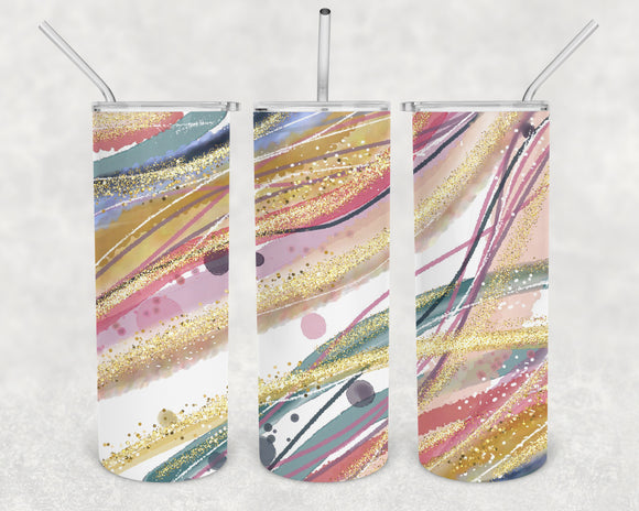 Summer Glam 20oz Skinny Tumbler Design for Sublimation